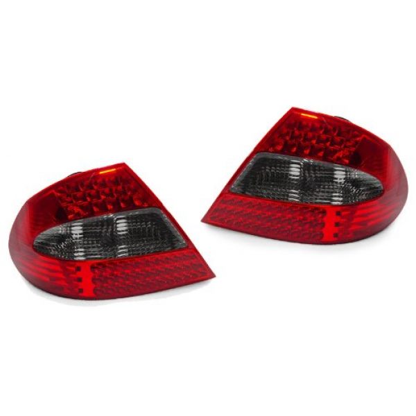 Red/Smoke/Red LED Tail Lights by DEPO fit for 2003-2009 Mercedes Benz W209 CLK-Class