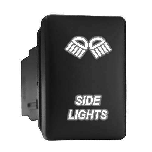 SIDE LIGHT Symbol Push Button with Wiring Kit ON-OFF Switch fit for Toyota - Green, SIDE LIGHT - Short