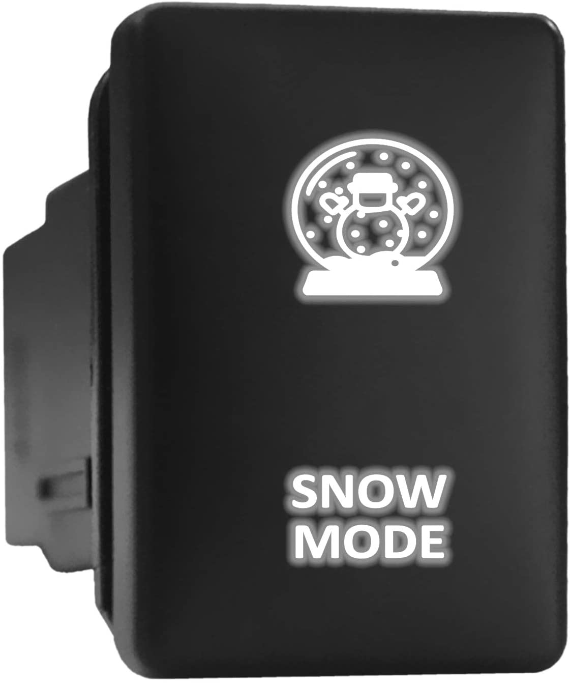 SNOW MODE Symbol Push Button with Wiring Kit ON-OFF Switch fit for Toyota - Orange, SNOW MODE - Short