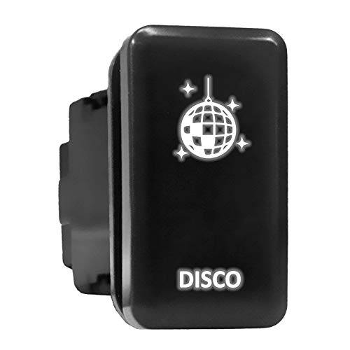 DISCO Symbol Push Button with Wiring Kit ON-OFF Switch fit for Toyota - Red, DISCO - Tall