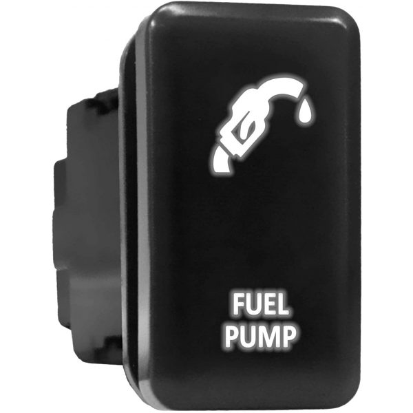 FUEL PUMP Symbol Push Button with Wiring Kit ON-OFF Switch fit for Toyota - Red, FUEL PUMP - Version A - Tall